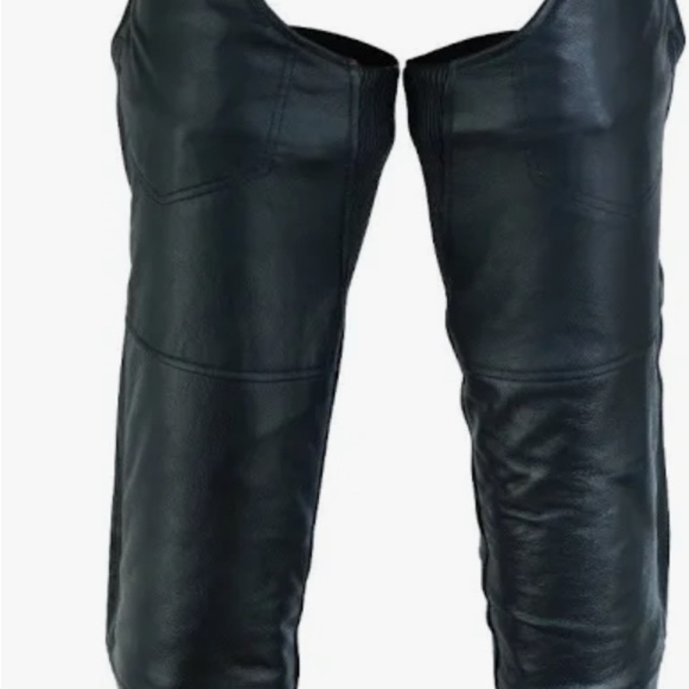Black Leather Chaps-Unisex